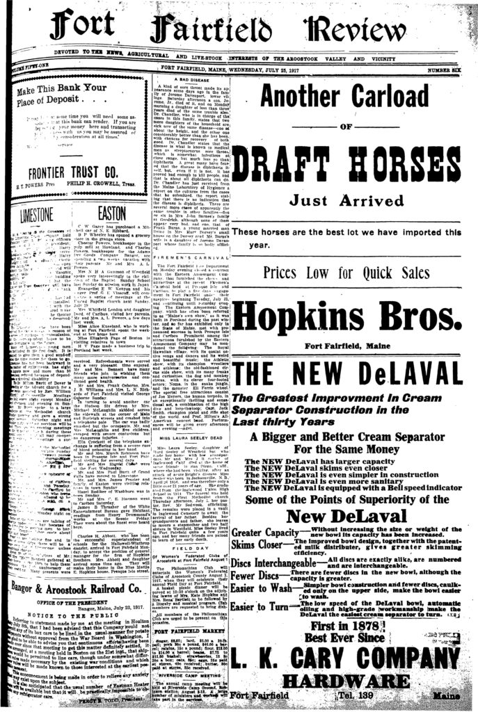 Fort Fairfield Library takes newspapers, yearbooks online The County